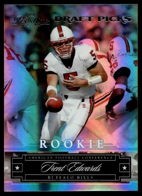 2007 Playoff Prestige #201 Trent Edwards Draft Picks Light Blue #/999 - Image 1 of 2