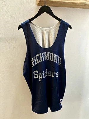 Camiseta de baloncesto Champion de colección años 90 azul marino malla XL hecha en EE. UU. NBA NCAA  Foto 1 de 3