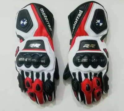 Guantes de carreras BMW cuero motocicleta deportes turismo protección motociclista ropa CE Foto 1 de 2
