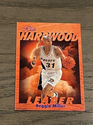 Reggie Miller #11 Indiana Pacers 1997-98 Flair Hardwood Leaders Foto 1 de 2