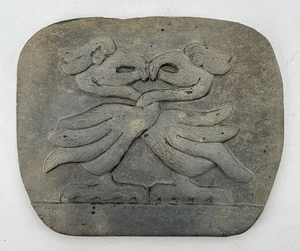 SCULTURA TACCHINI GEMELLI IN PIETRA SUDAMERICANA intagliata a mano Belize - Firmata - Foto 1 di 4
