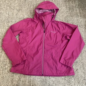 Columbia Women's XL Switchback Waterproof Packable Hood Rain Jacket, Fuchsia - Picture 1 of 10