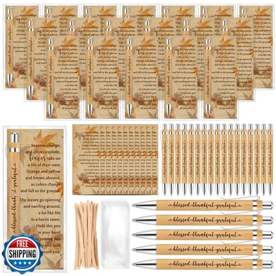 Epakh 25 Juegos Regalos de Acción de Gracias a Granel, Plumas de Otoño con Saludo Ca Foto 1 de 4