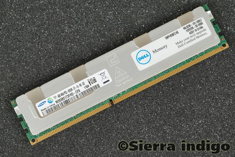 Dell SNPH959FC/4G 4GB PC3-8500R-07-10-H0-D2 Memory RAM Samsung M393B5173FHD-CF8 - Image 1 of 1