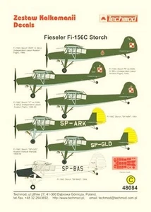 Techmod 48084 Fieseler Fi-156C Storch in Polish service 1/48 scale decals + mask - Picture 1 of 2