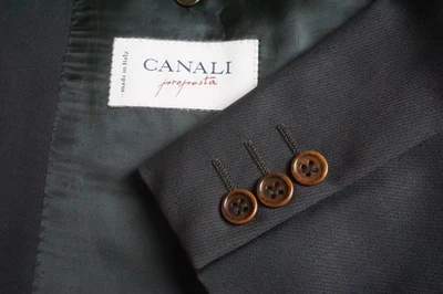 Canali Green Brown VINTAGE 100% Wool Sport Coat Jacket Sz 46L - Image 1 of 4