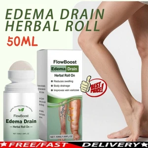 FlowBoost Edema Drain Herbal Roll on Reduces Swelling, Legs Care Rollerball NEW - Picture 1 of 13