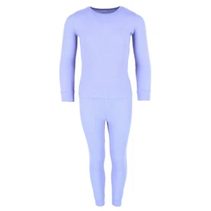 Rene Rofe Girl's Waffle Thermal Long Underwear 2-Piece Set - Picture 1 of 14