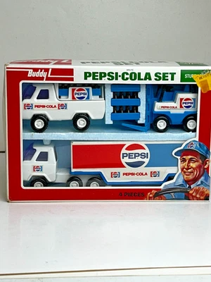 Buddy L прессованная сталь 1976 Pepsi Cola грузовик комплект с вилочным погрузчиком #2 - Изображение 1 из 4