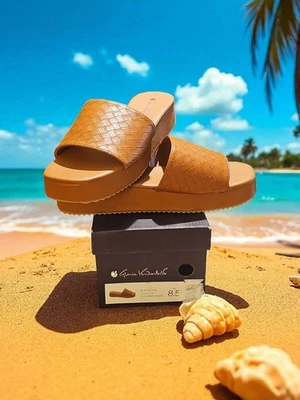 Gloria Vanderbilt Tan Woven Sandals - Image 1 of 2