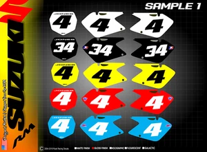Suzuki RM125 125 RM 125cc motocross mx Custom Number Plate Stickers RRD - Picture 1 of 14