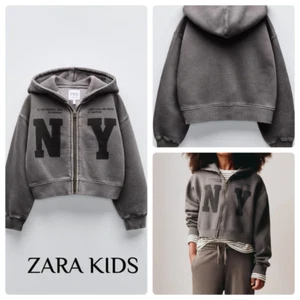 ZARA GIRL WASHED TEXT SWEATSHIRT 11-12 years (2) - Picture 1 of 1