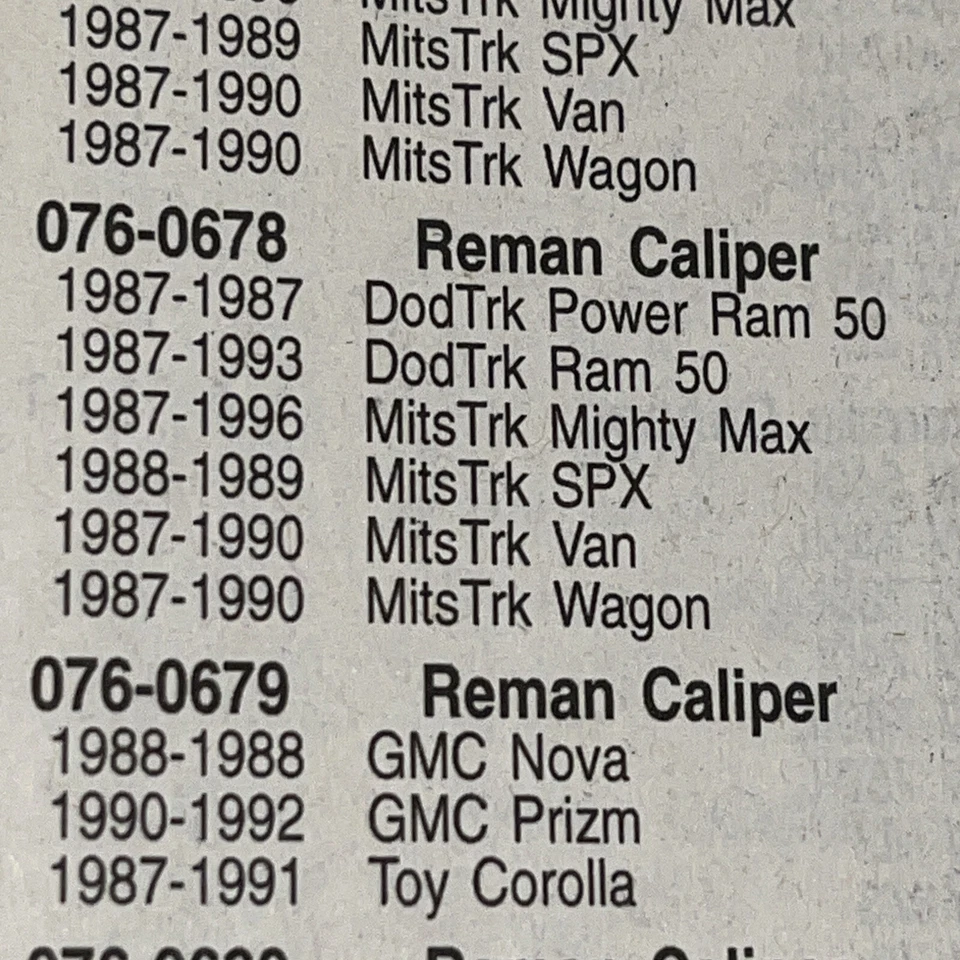 Brake Caliper 076-0678 Beck/Arnley Reman with Free Ship 19-B1096 - Image 1 of 1