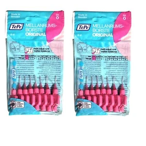 2x TePe Original Interdentalbürsten - 0,4mm pink - 2x 8 Zahnzwischenraumbürsten - Bild 1 von 5