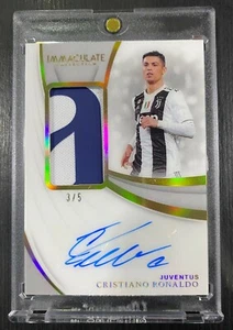 Cristiani Ronaldo 2018-19 Panini Immaculate Patch Auto GOLD Parallel #3/5 SSP! - Picture 1 of 2