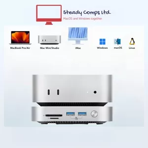 Mac Mini M4 Pro/24GB RAM/512GB+2TB SSD/40Gbps Hub/Windows/Office/KB+Maus/Webcam - Bild 1 von 14
