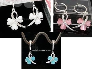 1 Par Pendientes Corazón Clip Primavera en Estrás Color COLGANTES  - Imagen 1 de 1