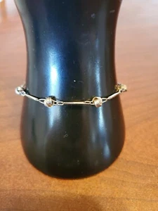 Bracciale Vintage Argento Sterling 925 Design Unico Tg. 7" - Foto 1 di 6