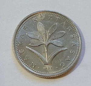 HUNGARY 1993 2 FORINT CIRCULATED MINT OLD VINTAGE FLOWER COIN BT-335 - Picture 1 of 2