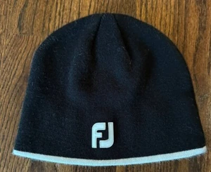 FootJoy Mens Black/White skull Cap One Size FJ Golf beanie Hat - Picture 1 of 2