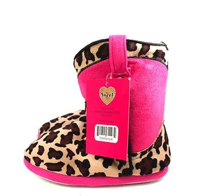 NWT Girls Animal Cowgirl Sherpa-Lined Bootie Slippers Size 11/12 - Picture 1 of 4