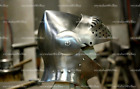 Medieval Bascinet Visor Helmet Steel Closed Armet Historical Helmet Halloween
