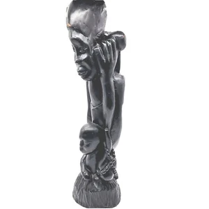 Vintage African Tribal Hand Carved Wooden Family Tree Of Life 26" Sculpture OOAK - Picture 1 of 15