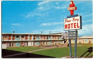 Page, Arizona PAGE BOY MOTEL Roadside Glen Canyon Dam c1960s Vintage Postcard - Picture 1 of 2