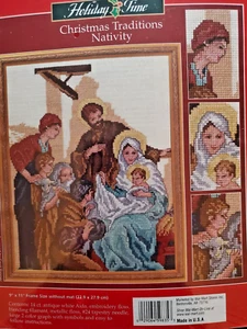 Holiday Time "Christmas Traditions Nativity" Cross Stitch Kit Size 9" x 11" - Picture 1 of 3