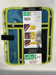 Raccoglitore Pronto Espansione 5 Schede File con Tasche con Cerniera, Blu di Mead, NUOVO! - Foto 1 di 3