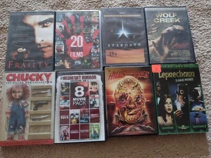 14 Horror Movie Lot 46 Total Movies Chucky Halloween Leprechaun They Live Zombie - Picture 1 of 4