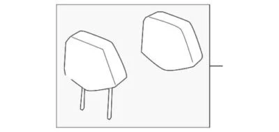 Genuine GM 2009-2011 Cadillac CTS Ebony Front Seat Head Restraint Set 20793233 - Image 1 of 2