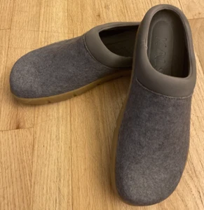 KALSO Women's 9 Modern Wellness MAKO grey wool fabric CLOGS Negative Heel - Bild 1 von 6