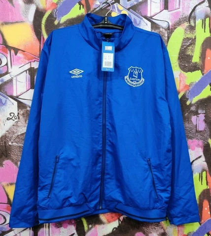 Everton England The Blues Football Soccer Full Zip Jacket Longsleeve Mens Sz XXL Cover