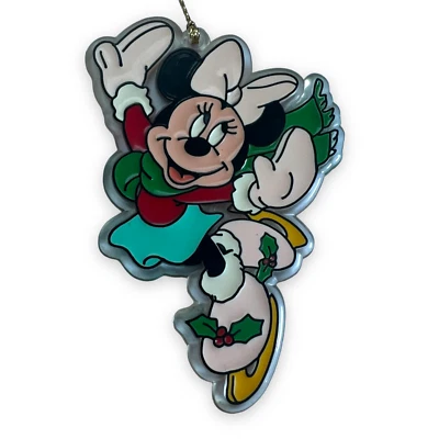 De colección 1995 Disney Enesco Minnie Mouse Patinaje sobre Hielo Adorno de Navidad Foto 1 de 4