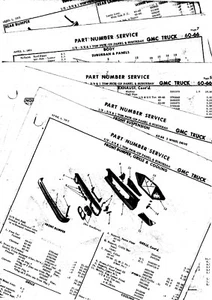 Camión GMC 1960 1962 1964 1965 1966 ¡Lista de piezas originales hojas de números! - Imagen 1 de 1