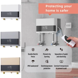 6000W Electric Instant Hot Water System Tankless Shower Heater Homehold 220V - Picture 1 of 24