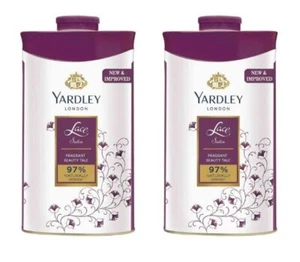 2 x 100gm Yardley London Perfumed Talcum Powder Lace Satin - Picture 1 of 6