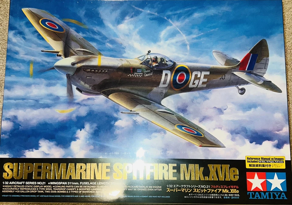 [NUEVO, PRECINTADO] Kit de avión Supermarine Spitfire Mk.XVIe 1:32 60321 TAMIYA Foto 1 de 1