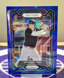 2024 PANINI PRIZM BASEBALL SPENCER JONES BLUE CRACKED ICE - Picture 1 of 1