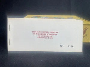 1960’s Democratic Central Committee For D.C. Spendenheft - Bild 1 von 8