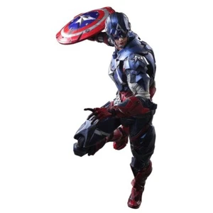PLAY ARTS Kai Captain America PVC Action figure MARVEL UNIVERSE VARIANT Giappone - Foto 1 di 9