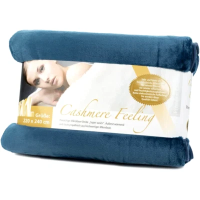 XXL Kuscheldecke 220x240cm Tagesdecke "Cashmere Feeling" von Gözze - Bild 1 von 3