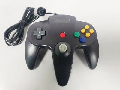 NEW Wired BLACK Gamepad CONTROLLER for Nintendo 64 Gaming Systems N64 Thumbstick - Image 1 of 2