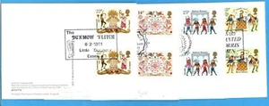 Gutter pairs Folklore 1981 fdi SET of 4 postcards. Address in light pencil DD631 - Picture 1 of 6