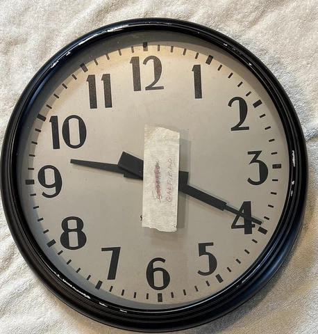 1947 Vintage Standard Clock School Slave Wall Clock Midcentury Modern 12 Inch Cover