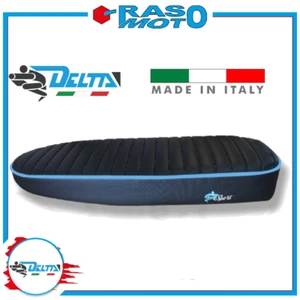 Niedriger langer Touring Delta Sattel schwarz / blau Piaggio Vespa Vespa 50 L V5A1T - Bild 1 von 1