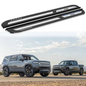 Stainless Running Board fits for Rivian R1S R1T 2021-2024 Side Step Nerf Bar 2PC - Picture 1 of 5