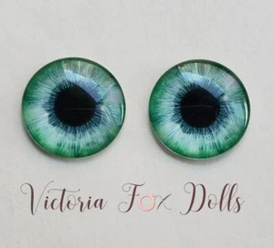 Blythe Doll Eyechips Realistic Eye Chips Green 14mm Custom Furby Ooak Blythe Bjd - Picture 1 of 2