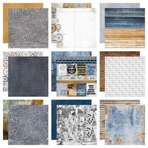 Kaisercraft Workshop 12x12" - 2x Sheets Double Sided Craft Scrapbooking Paper - Picture 1 of 10